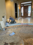 Floor tile in progress