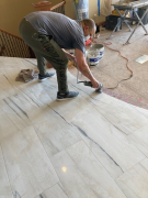 Polishing tile edges