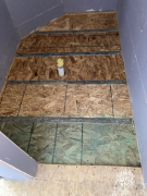 Dropped subfloor in master shower