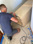 Start of cabinet installation