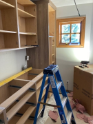 Laundry cabinet installation