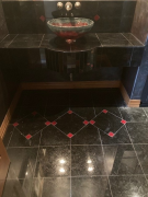 Powder room backsplash