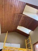New entry ceiling to accommodate new light fixture
