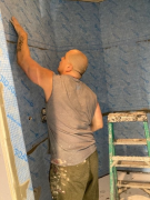 Waterproofing on shower walls