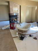 Master tub removed