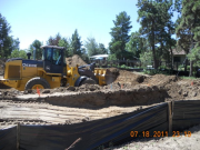 Chuck starting excavation