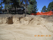Excavation complete  - view to west