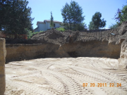 Excavation complete - view to south