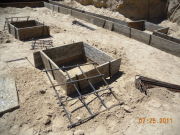 Foundation pad ready for pour