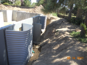 Window wells hung for backfill