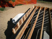 Parallel rim is reinforced with blocks