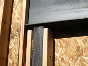 Steel columns supporting beams
