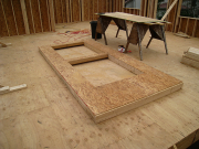 The tall stair wall is ready for crane