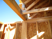 Big girder sits on post