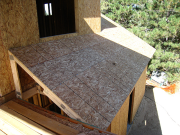 Garage roof next to rear deck