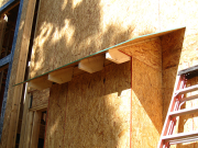 Small roof above fireplace