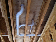 Plumbing under master bathroom