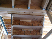 Stairs installed with strong steel straps