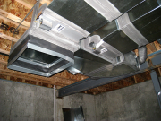 Heat runs connection with mastic sealant