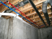 Pex water lines in basement