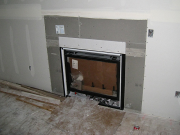 Durock surround at fireplace