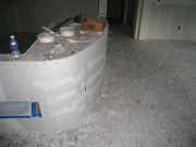 Curved kitchen island