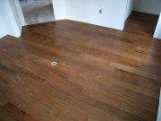 Engineered hardwood floor in study