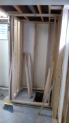 Framing for sump pump closet