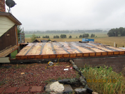 old roof & upper walls are removed