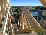 roof trusses are delivered
