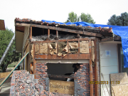 chimney demolition continues