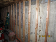 bsmt walls framed with gap next to fndtn for improved insulation system