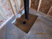 mechanical drains before concrete placement
