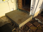 concrete placed for step into new mudroom against Vycor flashing