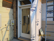 new mudroom door with transom