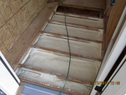 mudroom floor is insulated with closed cell foam