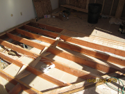 old subfloor was removed in order to level it