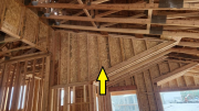 Attic walls are sheathed to receive insulationÂ