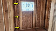 Post straps on side of window openings
