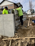 Installing 2nd phase of foundation forms