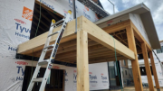 Deck glulam beams and post