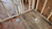 Upper bathroom plumbing