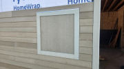 Special siding placement for electric panel