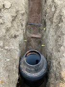 New water line under gas line