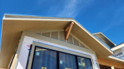 Board and batten on solarium gable
