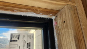 Foam at window gap for air infiltration control