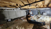HVAC installers sealing ducts