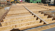 Main floor joists are braced