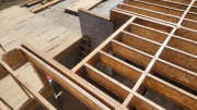 Main floor stair hole framed