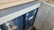 Basement windows trimmed